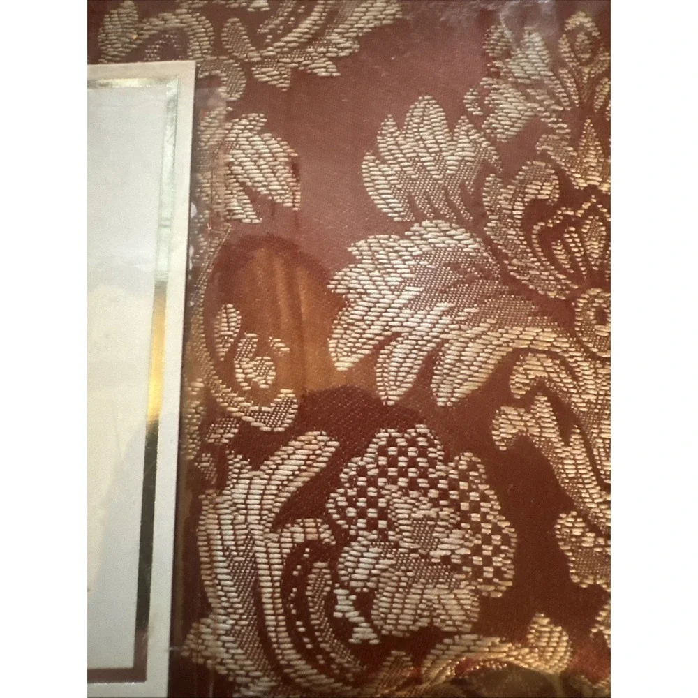 Rodeo Home Shower Curtain Burgundy/ Gold 72x74 Jaquard Cloth Texture